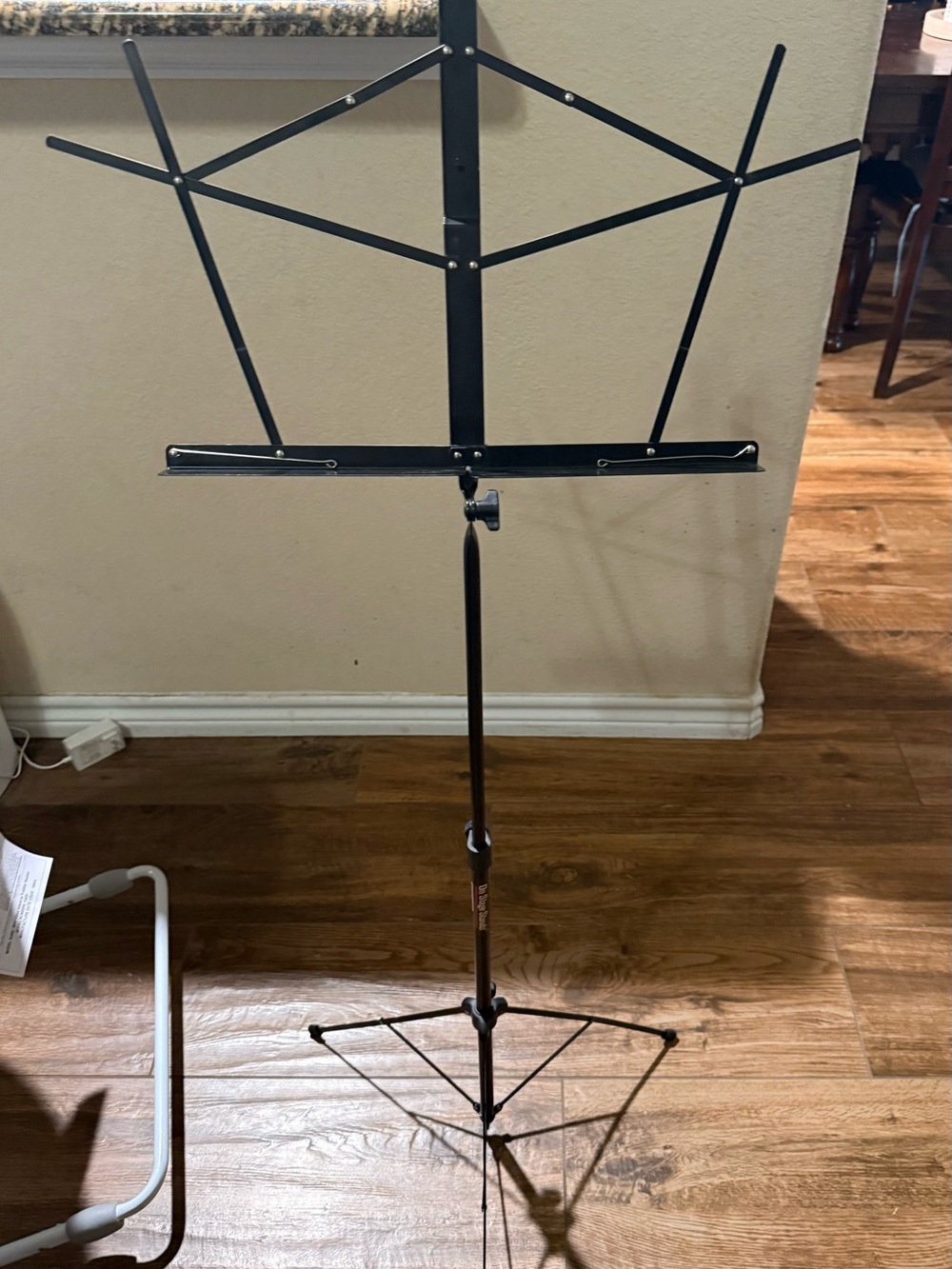 Detachable Onstage Black Music Stand for Sheet Music with Carrying Case.